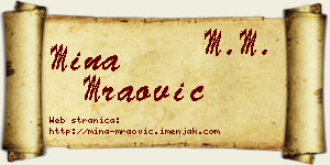 Mina Mraović vizit kartica